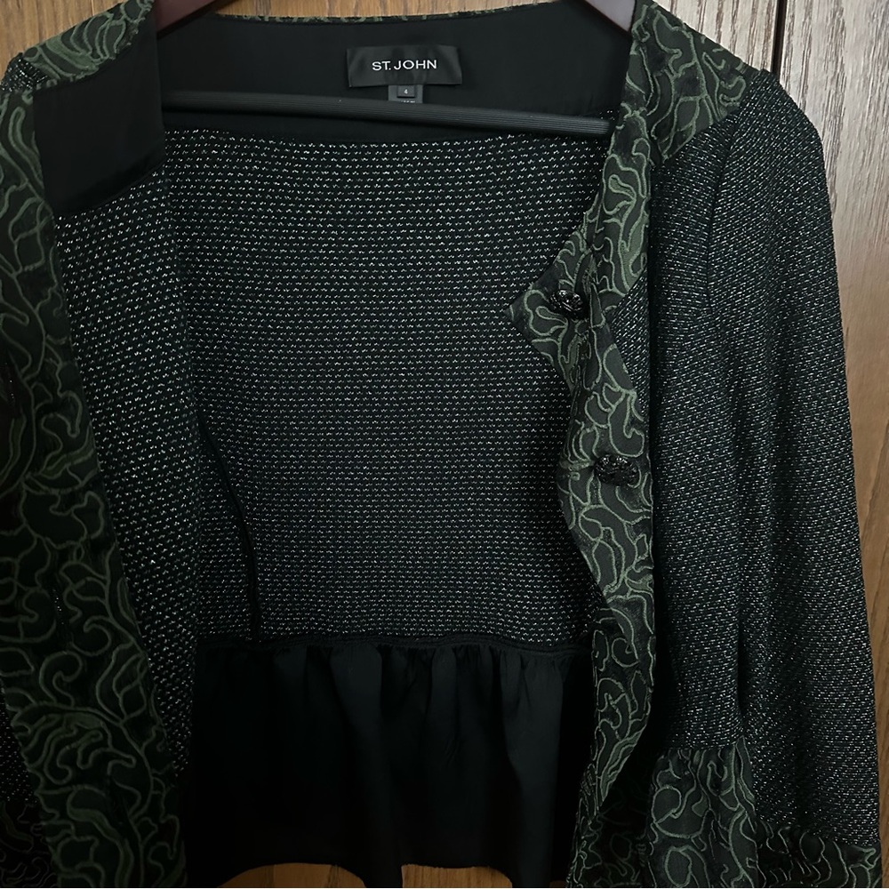 St. John Green Button Down Jacket - image 6